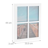 thumbnail of Relaxdays Bilderrahmen, Wandaufhängung, Galerierahmen für 4 Fotos in 18x13, Fotocollage Familie, HxB 44x33,5 cm, weiß