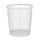 thumbnail of Relaxdays Papierkorb, Büro & Jugendzimmer, offen, rund, Drahtgeflecht, Papiermülleimer, Metall, H x D: 24 x 23 cm, weiß