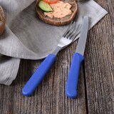 thumbnail of GRÄWE Tafel- / Brötchenmesser, blau, 2er-Set