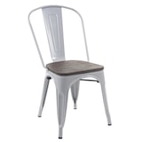 thumbnail of Décoshop26 - Chaise de salle à manger style industriel factory métal gris et assise en bois 04_0002024