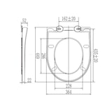 thumbnail of Asiento y Tapa WC compatible con BELLAVISTA STYLO - DUROPLAST - Envolvente y Amortiguada