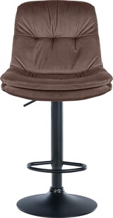 thumbnail of Décoshop26 - Hoher Hocker x1 für Küche und Bar mit weichem braunem Samtsitz und schwarzem Metallgestell 10_0005870