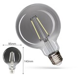 thumbnail of E27 LED Retro Vintage Modern Schwarz Filament Leuchtmittel Glühbirne Alt Klassisch G95 Ø 95mm
