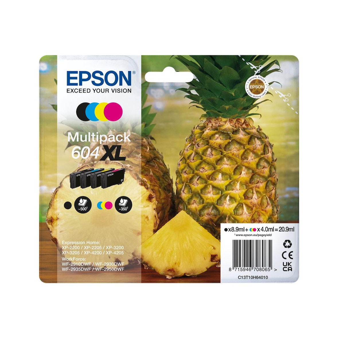 EPSON 604xl Pack de 4 Cartouches d'encre d'origine - C13T10H64010