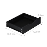 thumbnail of Relaxdays Rollcontainer, 5 Schubladen, HxBxT: 66,5 x 48 x 39,5 cm, Büroschrank, Aktenschrank mit Rollen, braun/schwarz