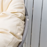 thumbnail of Outsunny silla giratoria 360° de ratán sillón papasan de mimbre sintético con cojín y marco de acero carga 160 kg para jardín terraza 87x97x86 cm