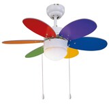 thumbnail of Deckenventilator Rainbow Color 76 cm mit Licht 76