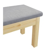 thumbnail of Sitzbank Küchenbank Kiefer natur massiv Holzbank Polsterbank 120x40 grau 90.71-39P21