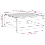 thumbnail of vidaXL Gartenhocker Wachsbraun 70x70x30 cm Massivholz Kiefer