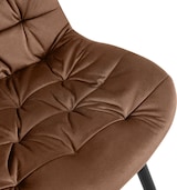thumbnail of Décoshop26 - Esszimmerstuhl x1 in braunem Samt mit schwarzem Metallgestell Komfort und zeitlose Eleganz 10_0007225