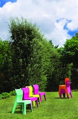 thumbnail of garbar JAN Kinderstuhl-Tisch Indoor, Outdoor Set 4+1 Himmelblau/Fuchsia/Orange/Limettengrün/Aquaminze