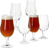 thumbnail of 6x Hook Pilsglas 350ml mit Fuß Biergläser klar 0,35L aus Glas Biertulpe Party