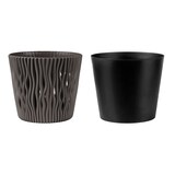 thumbnail of WellHome - Set mit 3 Pflanztöpfen 1,7L Sandy Round Ø15,8 cm/Stück in Anthrazit