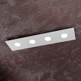 thumbnail of Toplight Plafoniera da soffitto rettangolare 4 luci Area con attacco GX53, struttura colore grigio, design moderno 80x20x3cm