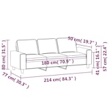 thumbnail of vidaXL 3-Sitzer-Sofa Dunkelgrau 180 cm Stoff