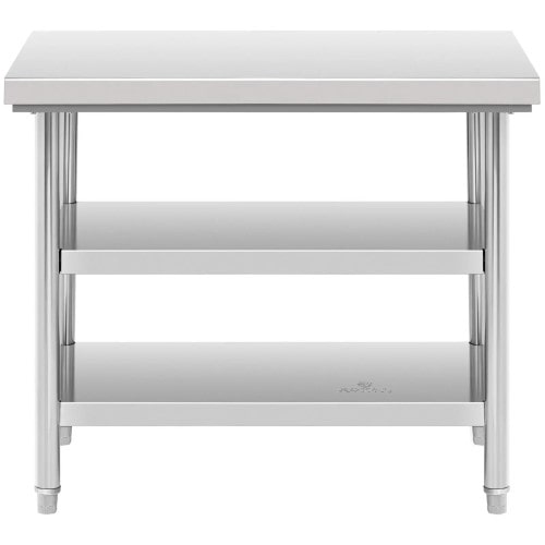 Table de Travail Inox - 3 Niveaux - 200x70cm - Equipementpro