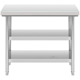 thumbnail of Table de Travail Inox - 3 Niveaux - 200x70cm - Equipementpro