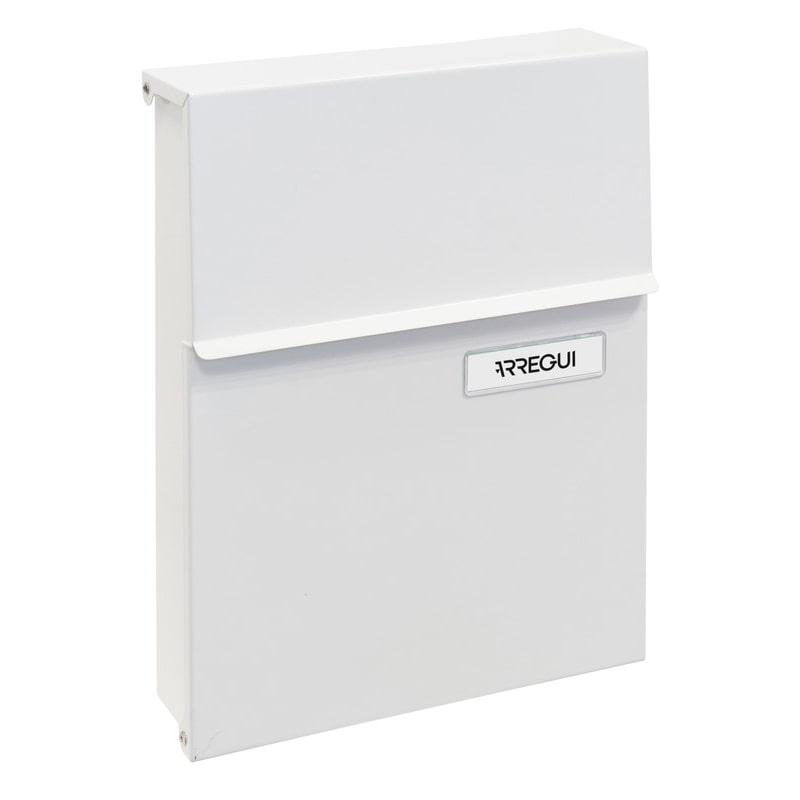 ARREGUI Line E6801 Buzón Exterior de Acero, Tamaño S (Correo DIN A5), Buzón de Correo con Cerradura de Buzón Tapada, Antilluvia, Blanco