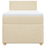 thumbnail of vidaXL Boxspringbett mit Matratze Creme 90x190 cm Stoff