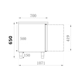 thumbnail of Mostrador Refrigerado | Modelo Bajo | 157L | 2 Puertas (1/1 GN) | +2°C/+8°C | Forzado | 0.34kW | 1360x700x650(h)mm.
