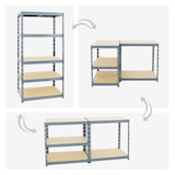 thumbnail of PROREGAL Mega Deal 4x Étagère charge lourde TIGER | HxLxP 180x90x60cm | 265kg par niveau | Gris | Étagère robuste de garage