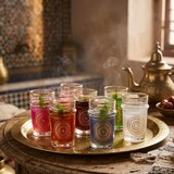 thumbnail of Tasses à thé dorées arabesques 6 couleurs - lot de 6