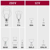 thumbnail of Paulmann Standard 12V LED Reflektor GU43x184lm 3x1,8W 2700KSilber 28977