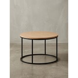 thumbnail of Couchtisch 70x70x45 cm Sofatisch Holz / Metall Wohnzimmertisch Eiche, Design Stubentisch Modern Rund, Holztisch Kaffeetisch, Tisch