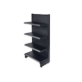 thumbnail of EUROP'METAL Tête de gondole (Simple Face) Noir H.143xP.40xL.70cm Base + 3 Tablettes supérieures et porte étiquettes TG3PROF400N - Meuble indépendant