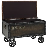 thumbnail of Helloshop26 - Aufbewahrungsbank 80,5 x 41 x 50 cm Massivholz und braunes Kunstleder 02_0021245