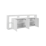 thumbnail of Dmora Credenza Ddalessandr, Buffet da soggiorno a 4 ante, Madia da salotto, Credenza moderna, 100% Made in Italy, 220x40h80 cm, Bianco lucido