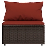 thumbnail of vidaXL 3-tlg. Garten-Lounge-Set mit Kissen Braun Poly Rattan