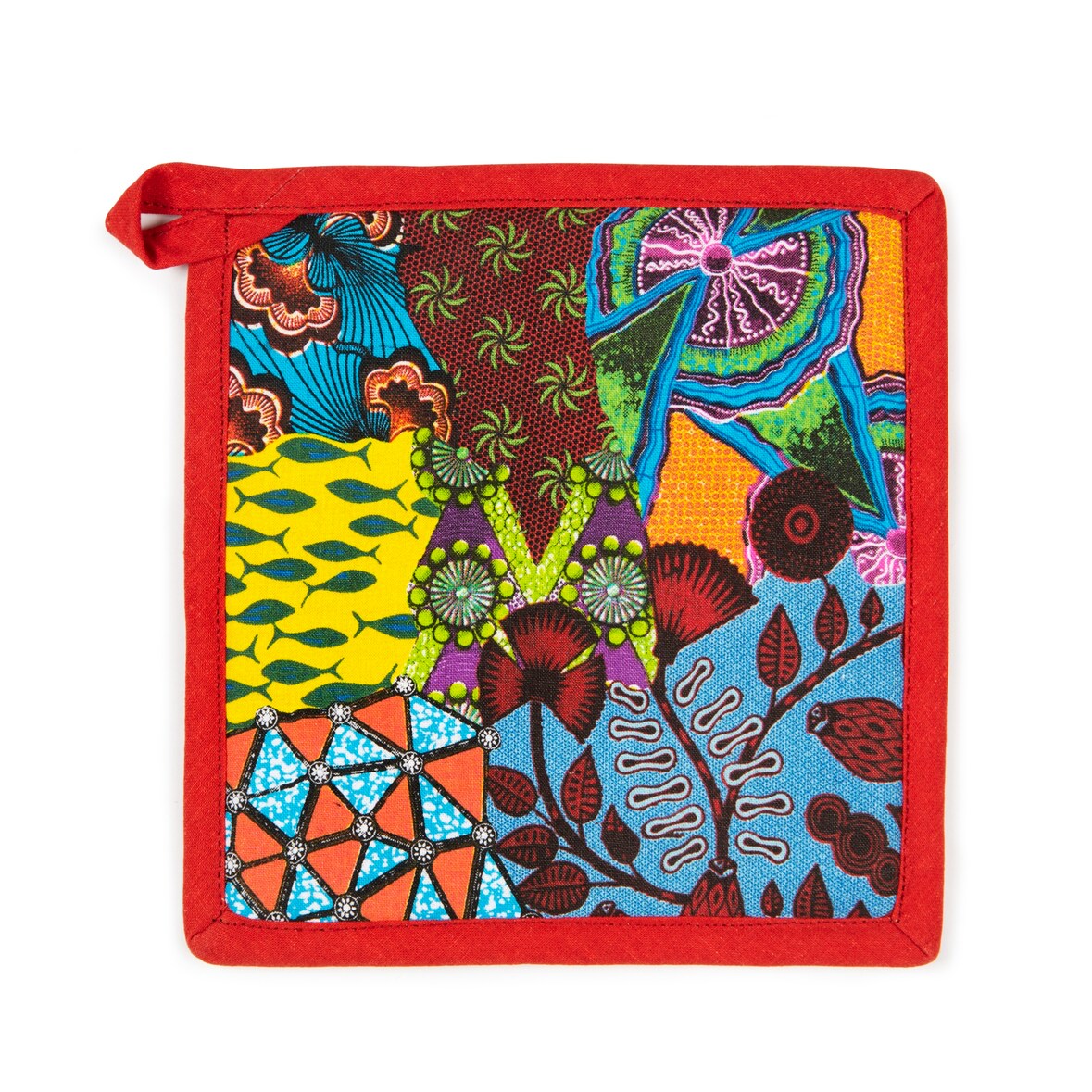 Excelsa Topflappen Afrika Baumwolle 20X20 Cm Bunt