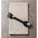 thumbnail of MONOUSO - Cuchara-Tenedor Spork para Degustación Reutilizable Durable PP Negro 12cm (500 Uds)