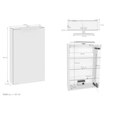thumbnail of Spiegelschrank Hängeschrank mit Licht und Steckdose 3 Farbvarianten Eiche Dekor taupe grau V-90.59-S