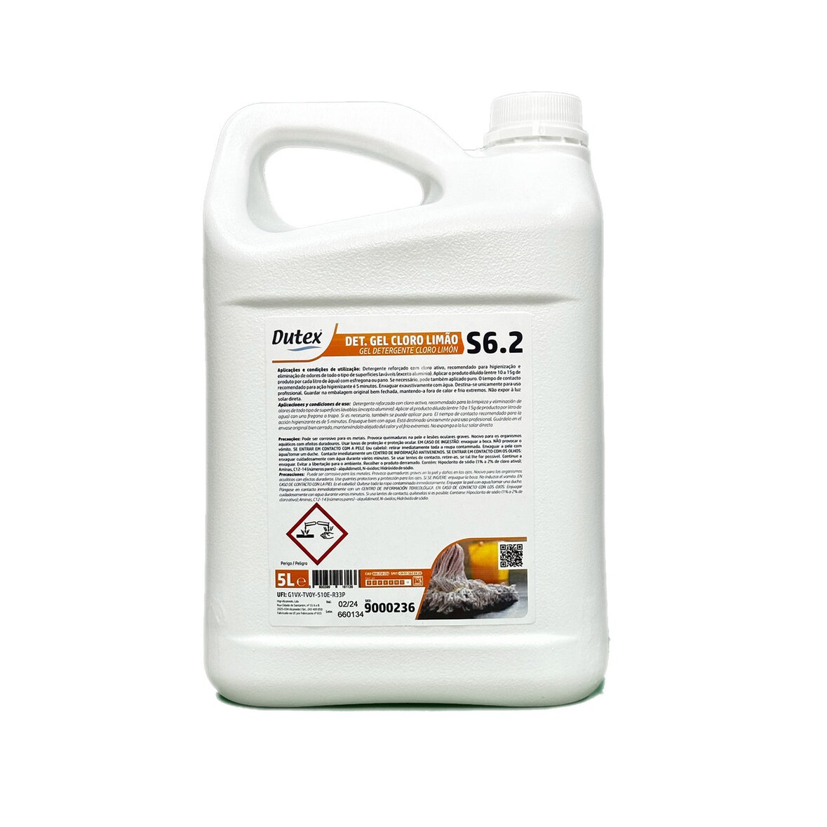 Detergente Gel Cloro Limão - 5L