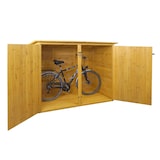 thumbnail of 1er-Fahrradgarage HWC-H60, Fahrradbox Geräteschuppen Gerätehaus, abschließbar 152x184x98cm ~ braun