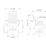thumbnail of Silla de oficina con asiento en símil piel color negro. Modelo Emma