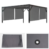 thumbnail of Vervangende afdekking voor pergoladak paviljoen Baia 3x3m ~ grijs