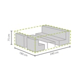 thumbnail of Schutzhülle für Gartenmöbel, Grau, rechteckig, 240 cm x 180 cm x 75 cm