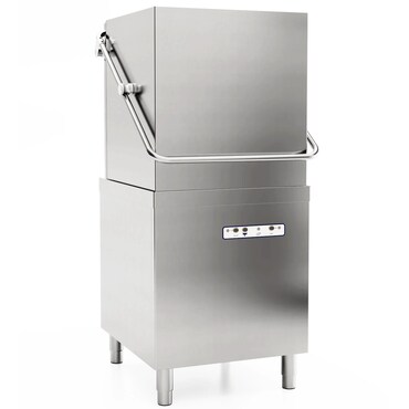 WALO Doorschuifvaatwasser | EASY | Mand 500x500 | Afvoerpomp | Zeeppomp | Naglanspomp | 400V | 660x760x1516/1946(h)mm