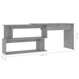 thumbnail of Scrivania ad angolo Grigio cemento 200x50x76 cm Derivati \u200b\u200bdel legno Modello moderno Nova