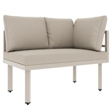thumbnail of Merax Garten-Lounge-Set für 8 Personen, Ecksofa mit 2 Sesseln & Tisch, 10 cm dicke Sitzkissen, wetterfestes Stahlgestell, Seilgeflecht-Design, Beige