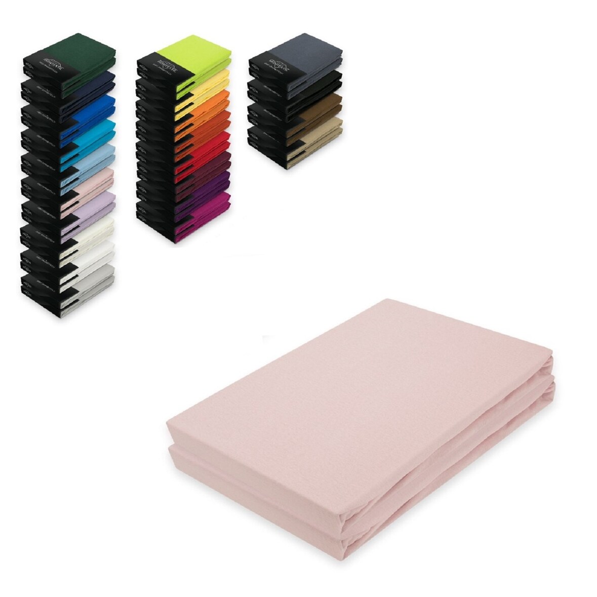 Doppelpack Jersey Spannbettlaken 60 x 120 - 70 x 140 cm Rosa