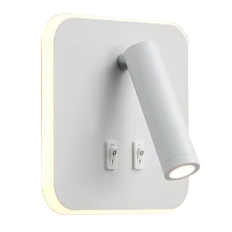 Applique murale LED orientable, blanc mat, 12W 1200 lumens, lumière chaude 3000K