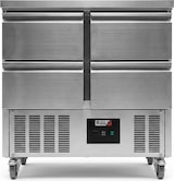 thumbnail of Romux® Saladette und Pizzatisch 4 Schubladen 90x70 cm 220 Liter Statisch | Kühltisch von Pizzen und Salaten