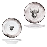 thumbnail of Toro 12tlg Tafelservice Porzellan 6 Pers Speiseteller Suppenteller Kuh rosa