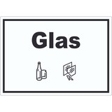 thumbnail of Glas Mülltrennung Aufkleber Text Symbol Scheibe Flasche A4 (210x297mm)