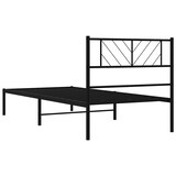 thumbnail of vidaXL Bedframe met hoofdbord metaal zwart 100x190 cm