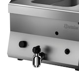 thumbnail of Friteuse | SERIE 650 | Gas | 8L | 120°C/180°C | 7kW | Piëzo Ontsteking | Aftapkraan | 400x650x295(h)mm